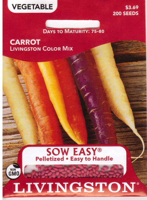 Livingston's Color Mix Carrot - Pelletized Seed
