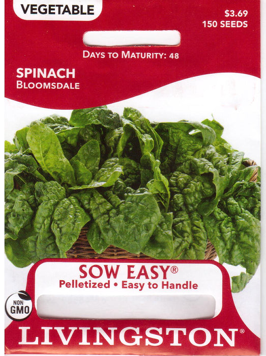 Bloomsdale Spinach - Pelletized Seed