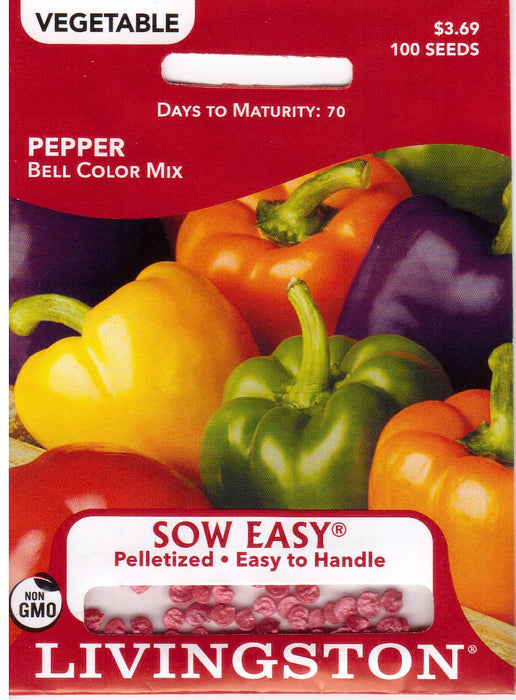 Bell Color Mix Sweet Pepper - Pelletized Seed