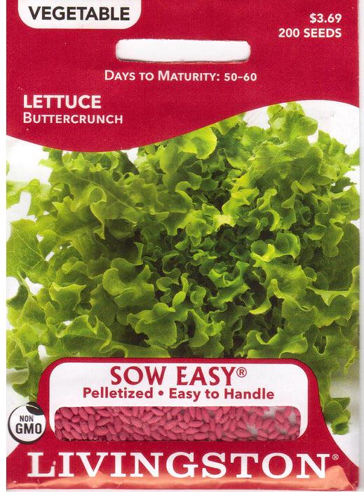 Buttercrunch Lettuce - Pelletized Seed