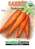 Organic Carrot Seeds - USDA Tendersweet (1,000 Seeds)