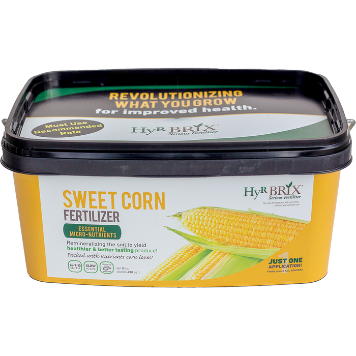 Hyr Brix Sweet Corn Fertilizer: Packed with The Essential Nutrients All Sweet Corn Plants Need! Grow Big, Uniform Ears with A Taste That is Sweet and Memorable.