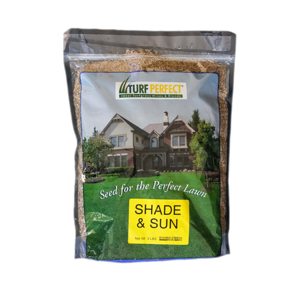 Rohrer Seeds Sun and Shade Mix - A Premium Blend of Tall Fescue, Kentucky Bluegrass and Perennial Ryegrass Seeds That Will Grow In Full Sun and Partial Shaded Areas.