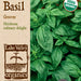 Organic Basil Sweet Genovese (Pkt)