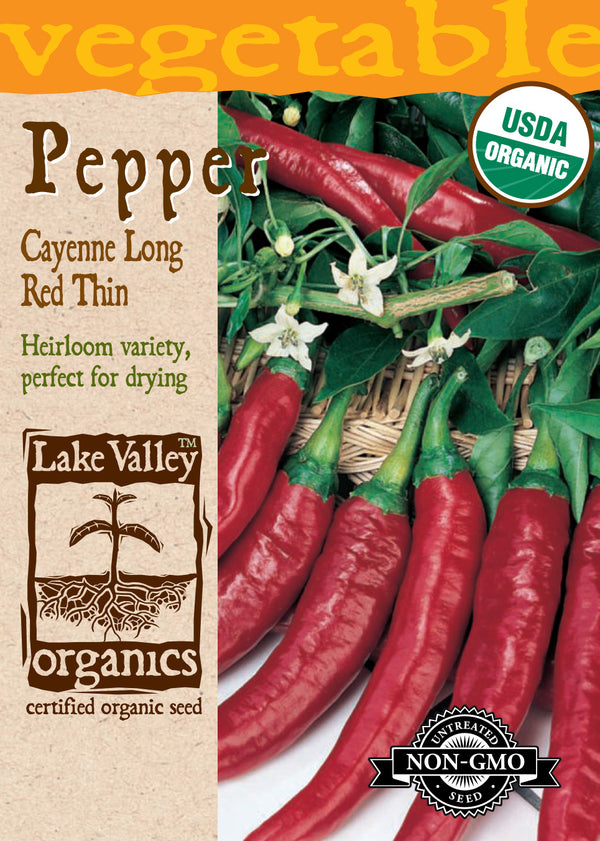 Organic Cayenne Long Hot Pepper (Pkt)
