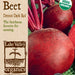 Organic Detroit Dark Red beet seed packet artwork.