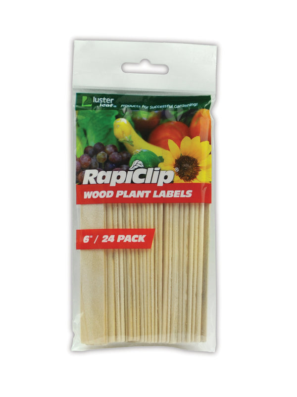 6" Wood Plant Labels (24/Pk)