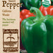 Organic California Wonder Sweet Pepper (Pkt)
