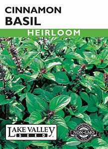 A tasty variation on sweet basil with a tempting cinnamon scent and flavor. Easy to grow. Use with fish, cold summer soup, and fruit salad. Grow with lemon basil and anise basil for a complete range of basil flavors. 