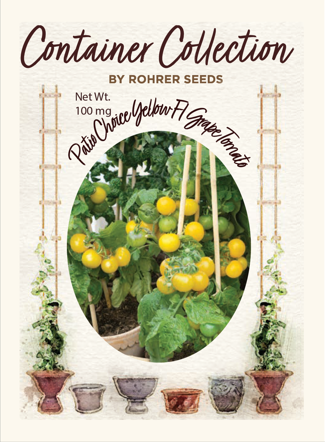 Patio Choice Yellow Cherry Tomato (30 seeds), Container Collection