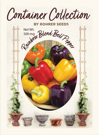 Rainbow Blend Bell Pepper (50 seeds), Container Collection
