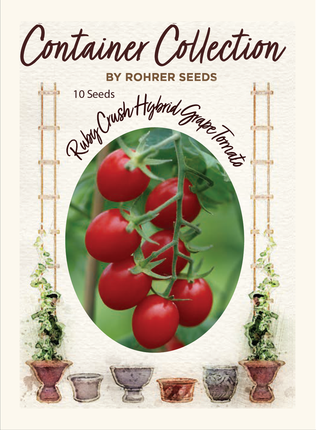 Ruby Crush Grape Tomato (10 seeds), Container Collection — Rohrer Seeds