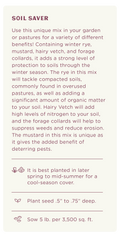 Soil Saver - Cool Season Mix (5 lb.), Cover Crop Seed