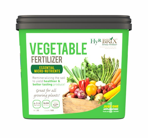 HyR BRIX Vegetable Fertilizer 4-7-9 - The Perfect Slow Release All Purpose Fertilizer Designed to Feed Your Garden, Shrubs and Trees All Season Long!