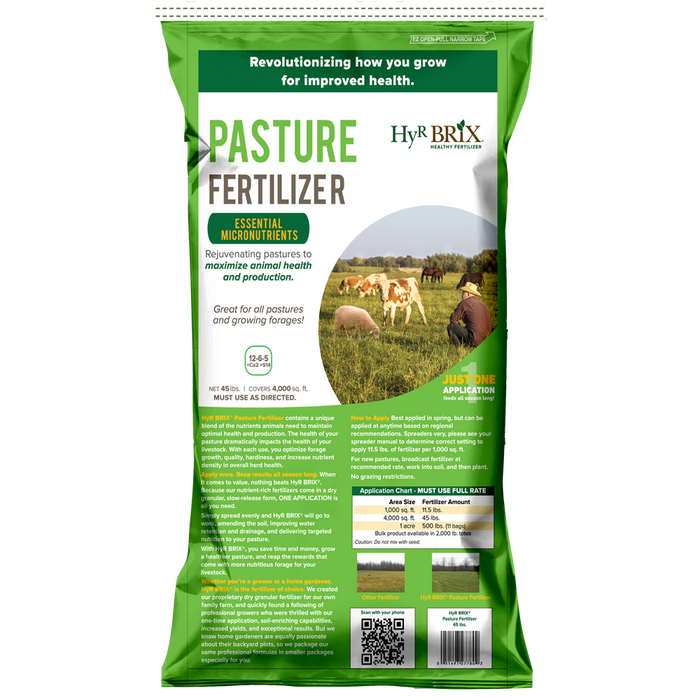 brox herbicide HyR BRIX 12-6-5 Pasture Fertilizer, 45lb Bag (Covers 4,000 Sq Ft)